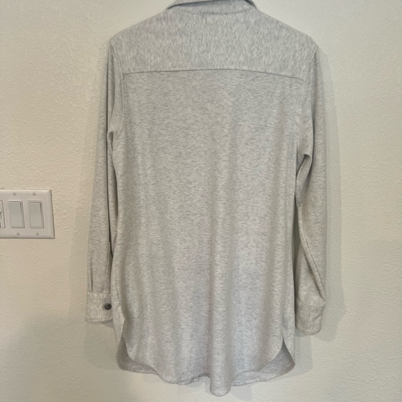 Light Gray Button-Up Generation Shacket - Picture 6 of 11